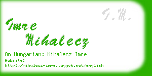 imre mihalecz business card